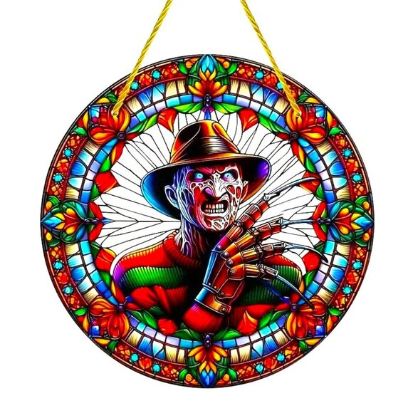 Suncatcher Freddy Krueger Nightmare on Elm Street Bloody Scary Horror Movie Evil - Picture 1 of 4